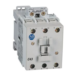 ALLEN BRADLEY 100-C IEC CONTACTOR, 120VAC COIL, SCREW TERMINALS, LINE SIDE, 43A, 1NO, 0NC