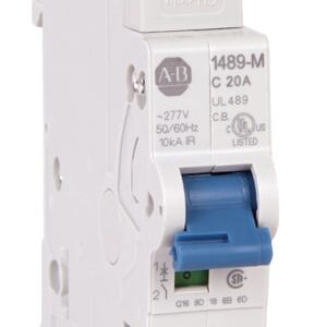 ALLEN BRADLEY 1489 MINI CB, 1P, 25A, C CURVE, 277VAC, 48VDC