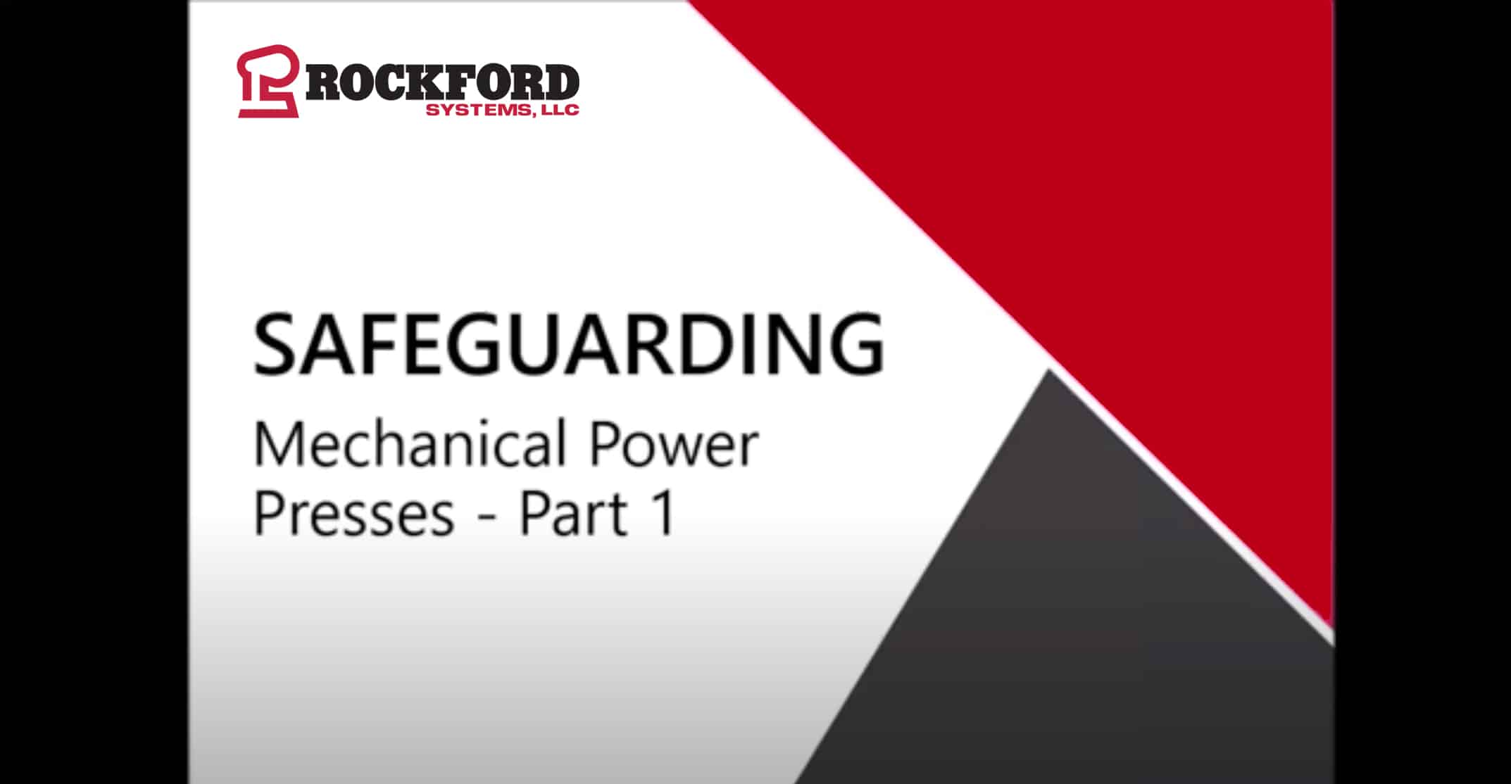 Safeguarding Mechanical Power Presses Part 1