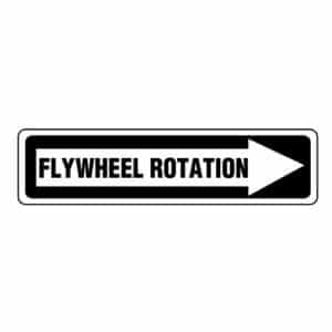 Flywheel Rotation Sign