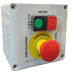 Single-Phase Starter With Self-Latching Emergency-Stop Button, 3/4 HP Max (CSF082)
