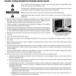 Function-Testing Checklist for Perimeter Barrier Guards (LLL059)
