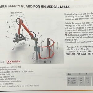 Techno Piu 400SX, Universal Safety Shield wArticulated Arms