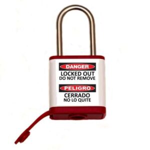 Lockout Padlock, Indoor/Outdoor, 1.5" Red, Keyed Alike