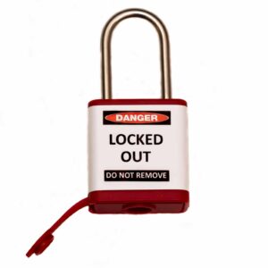 Lockout Padlock, Indoor/Outdoor, 1.5" Red, Keyed Different