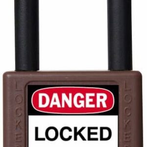 Padlock, 1.5" Shackle, Brown, Keyed Different