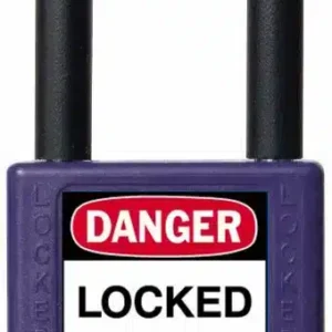 Padlock, 1.5" Shackle, Purple, Keyed Different
