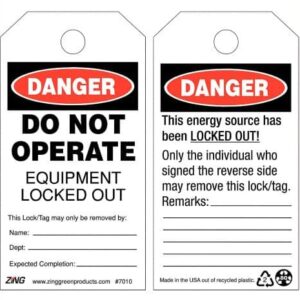 Lockout Tags-Do Not Operate