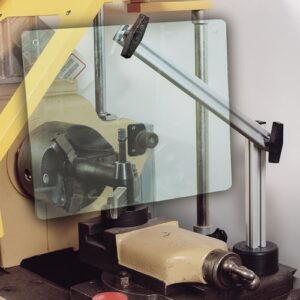 rigid-arm magnetic base chip shields|