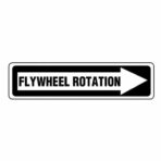 Flywheel Rotation Sign||