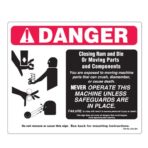 General Danger Signs For All Machinery