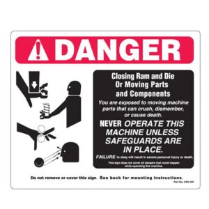 General Danger Signs For All Machinery