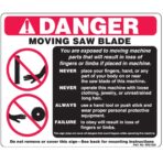 Moving Saw Blade Danger Sign|||