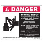 Danger Sign for Down-Acting Machines||
