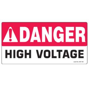 Danger High Voltage Label