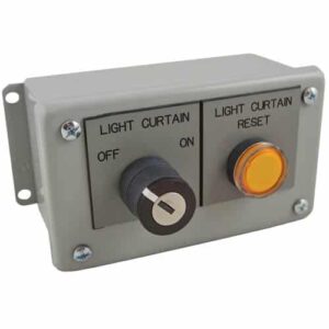 light curtain off-on with reset remote operator station
